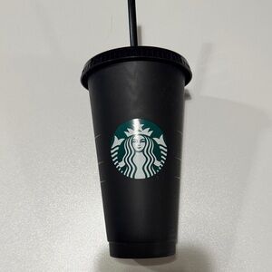 Starbucks Matte Black Tumbler with Green Siren Logo